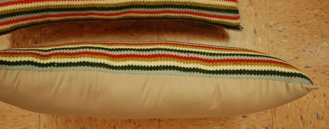 TWO Hand-Made Pillow Cushion Rug 1'6" x 1' 8" - 4