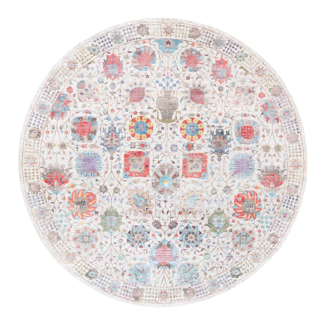 Colorful Silk Textured Wool Tabriz Design Hand Knotted Oriental Rug: Title: Colorful Silk Textured Wool Tabriz Design Hand Knotted Oriental Rug Description:This is a truly genuine one-of-a-kind. It has been Knotted for months and months in the centuries-old weaving cra