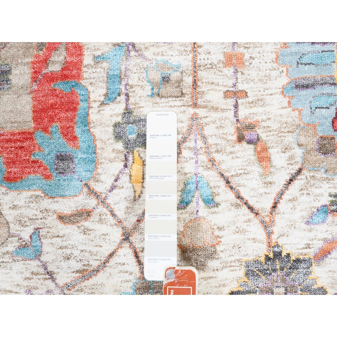 Colorful Silk Textured Wool Tabriz Design Hand Knotted Oriental Rug - 7