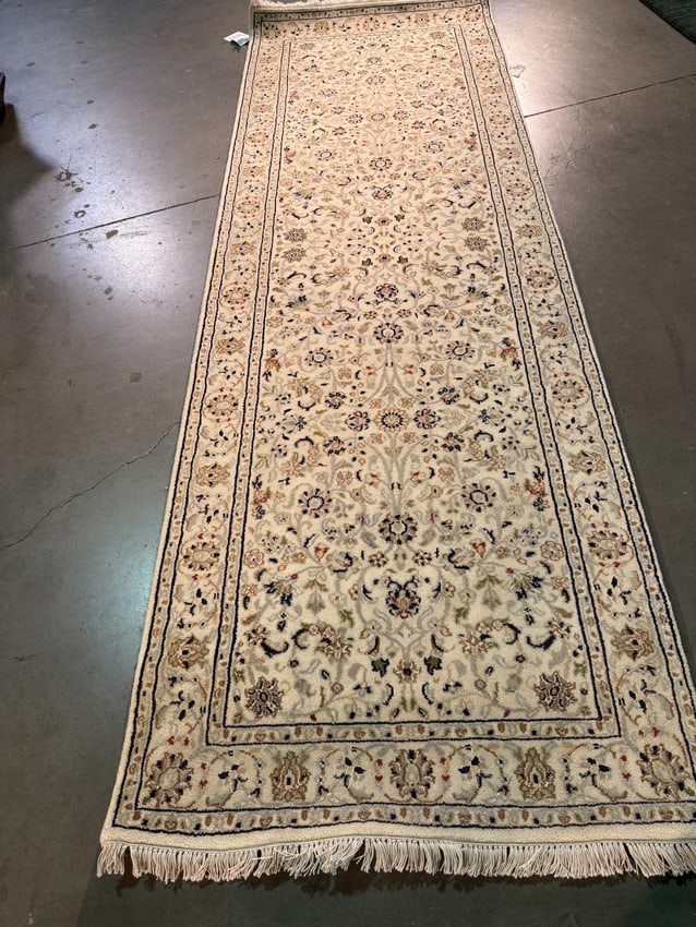 Fine Silk and wool Runner 2.8x8.1: Title:Fine Silk and wool Runner 2.8x8.1 Description:Timeless Persian Allover Ka Reserve: $680.00 Shipping: Domestic: Flat-rate of $95.00 to anywhere within the contiguous U.S. International: Foreign