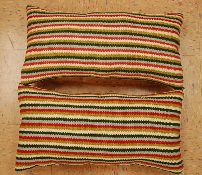 Hand-Made Pillow Cushion Rug 1'3" x 2': Title:Hand-Made Pillow Cushion Rug 1'3" x 2' Description:Antique detailed design hand made functional_useable pillow_cushion with exact size of 1'3" x 2' the pillow is filled with poly- fil premium