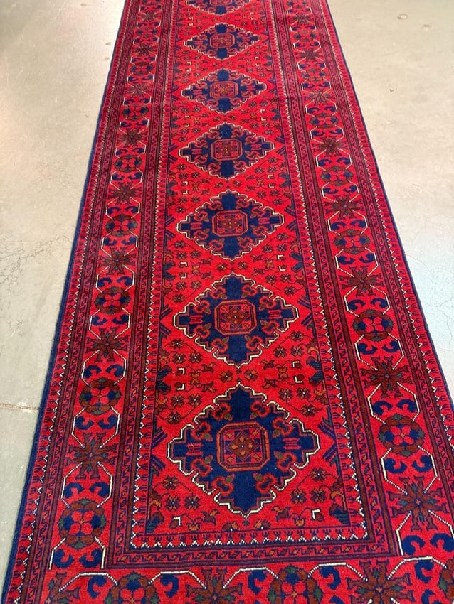 Stunning Afghan Runner 2.9x10' - 3
