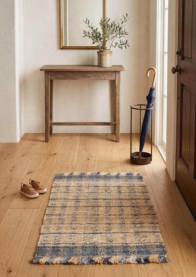 Flat-Weave Wool Jute 2X3 Sumak Modern Rug - 2