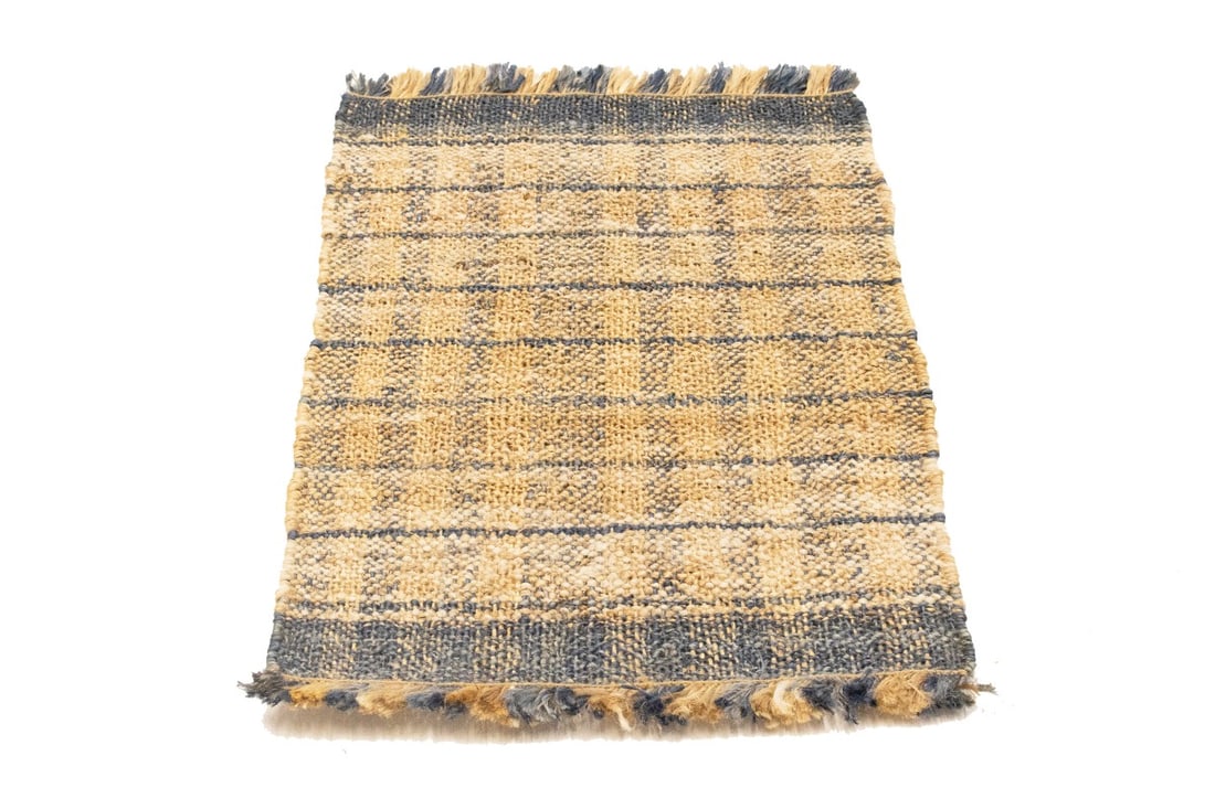 Flat-Weave Wool Jute 2X3 Sumak Modern Rug - 7