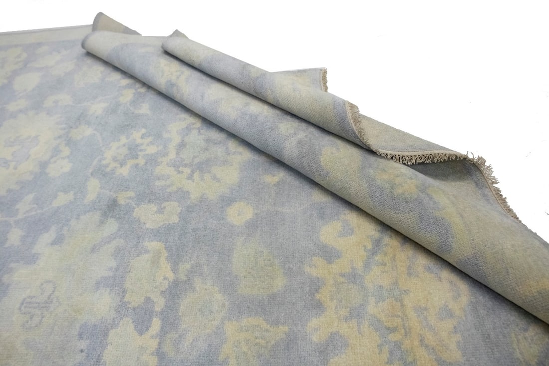 Gray Floral 8X10 Oushak Chobi Oriental Rug - 12