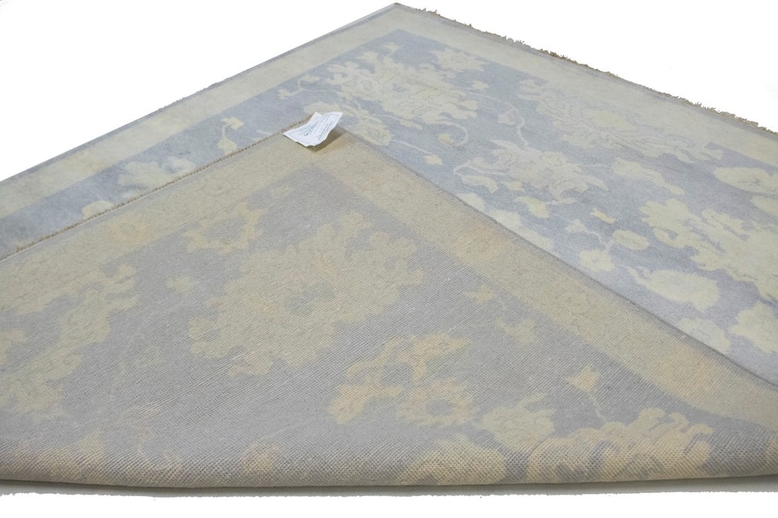 Gray Floral 8X10 Oushak Chobi Oriental Rug - 13