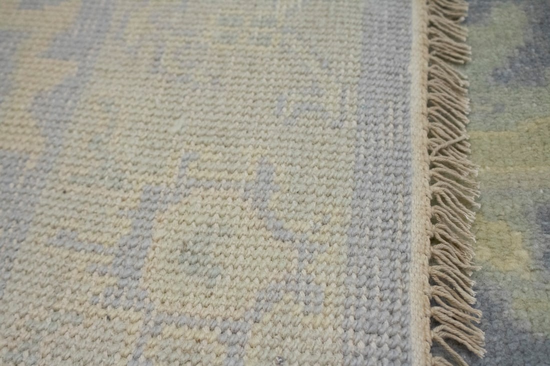 Gray Floral 8X10 Oushak Chobi Oriental Rug - 14