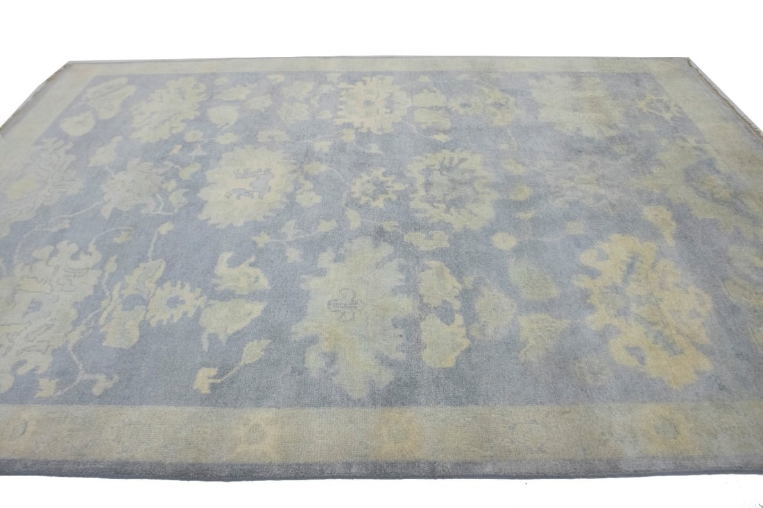 Gray Floral 8X10 Oushak Chobi Oriental Rug - 6