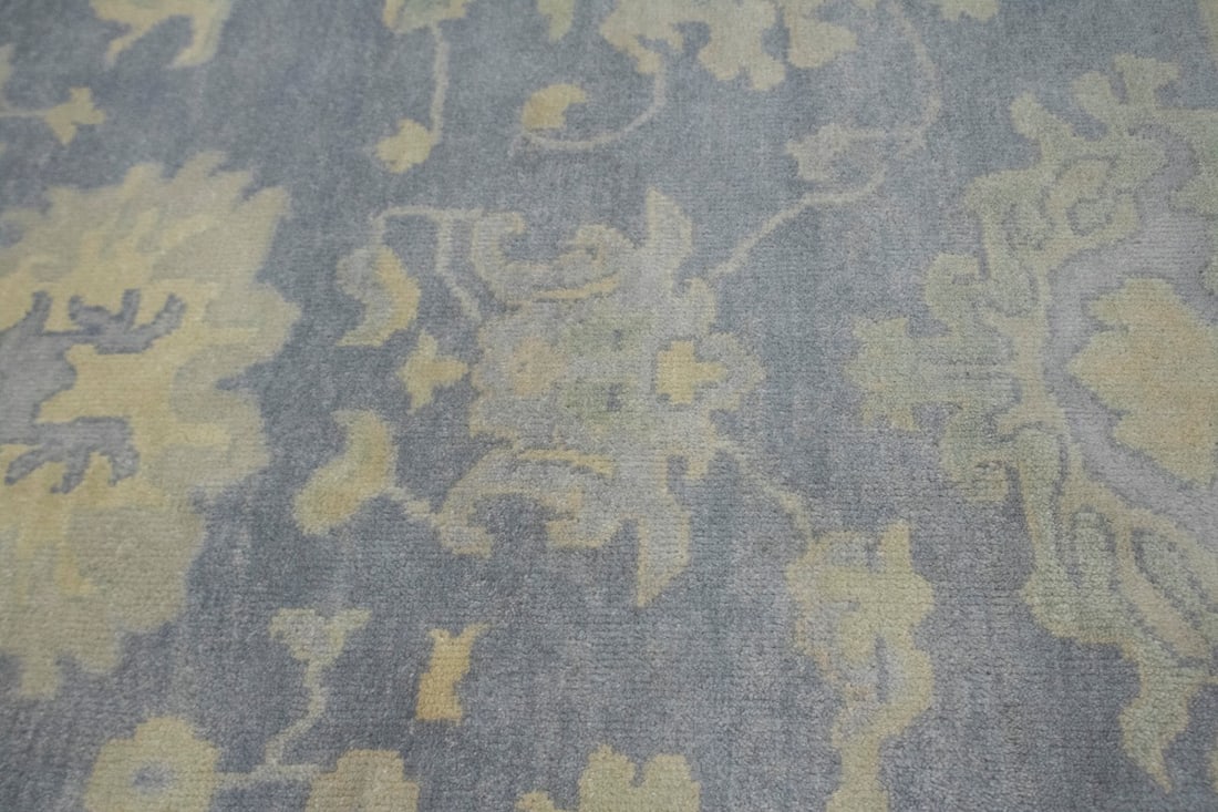 Gray Floral 8X10 Oushak Chobi Oriental Rug - 7