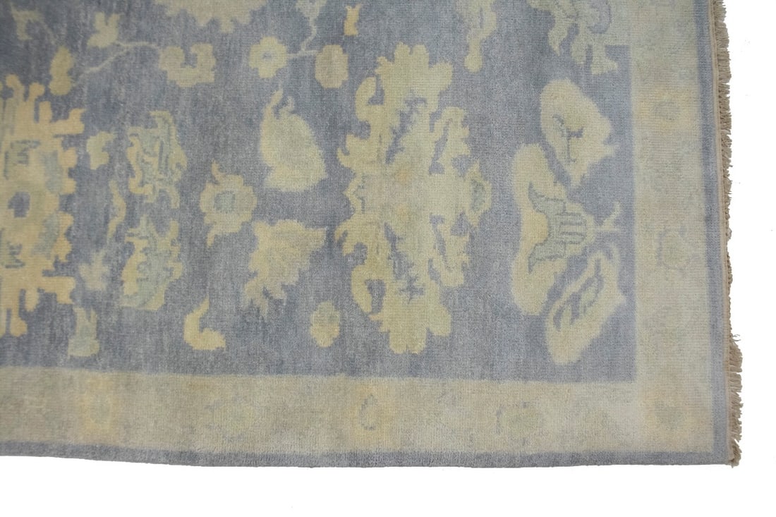 Gray Floral 8X10 Oushak Chobi Oriental Rug - 9