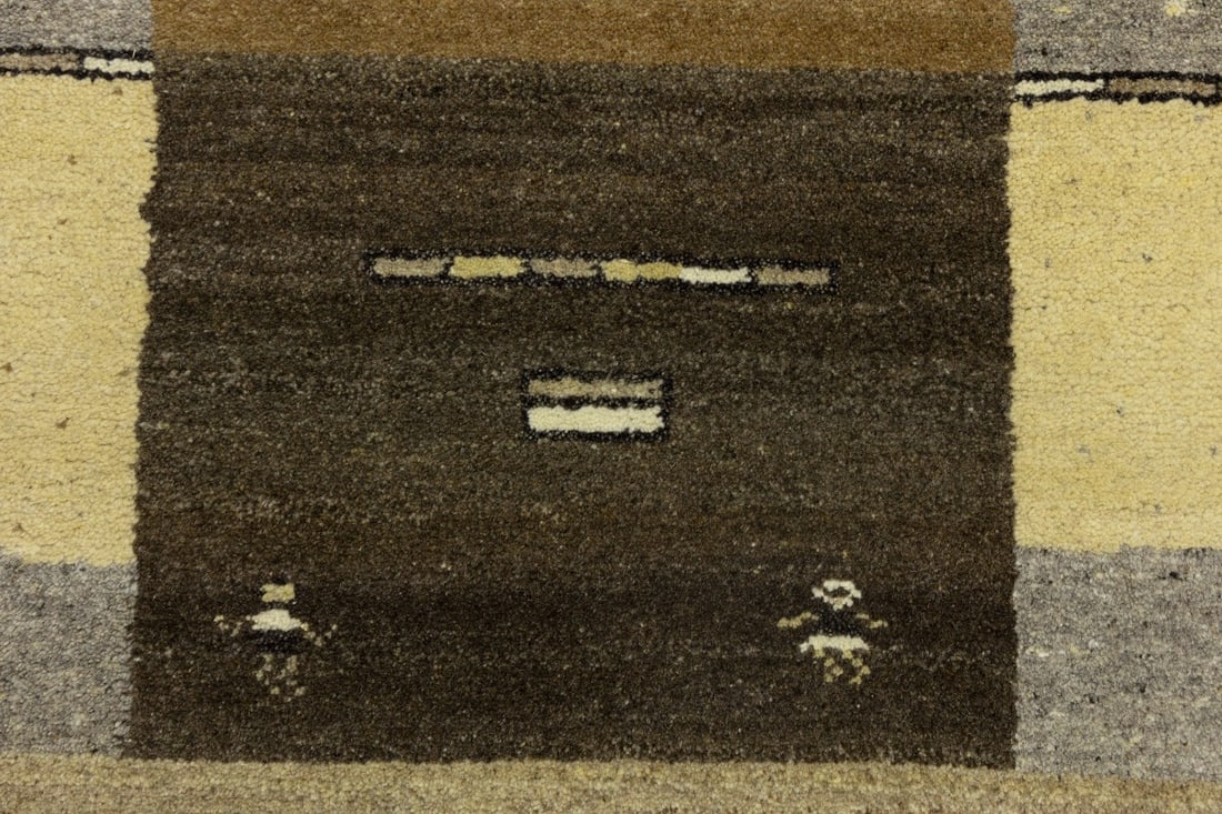 Multicolored Tribal 5'2X7'5 Indo-Gabbeh Oriental Rug - 11