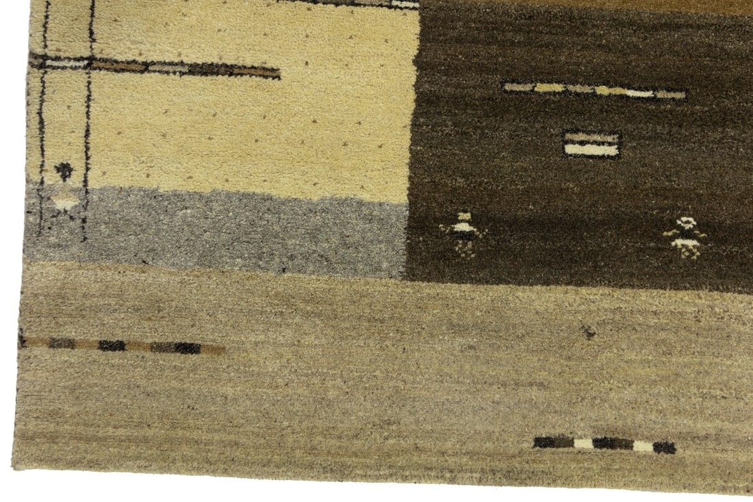 Multicolored Tribal 5'2X7'5 Indo-Gabbeh Oriental Rug - 12