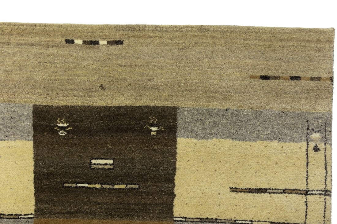 Multicolored Tribal 5'2X7'5 Indo-Gabbeh Oriental Rug - 13