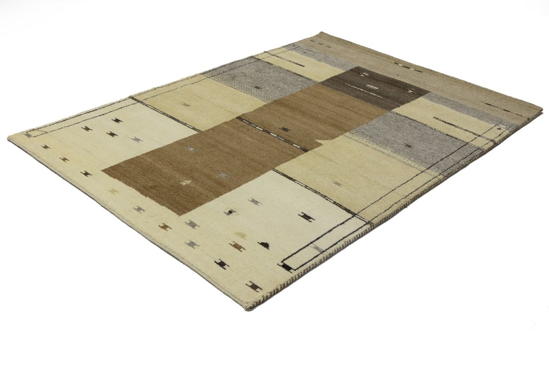 Multicolored Tribal 5'2X7'5 Indo-Gabbeh Oriental Rug - 6