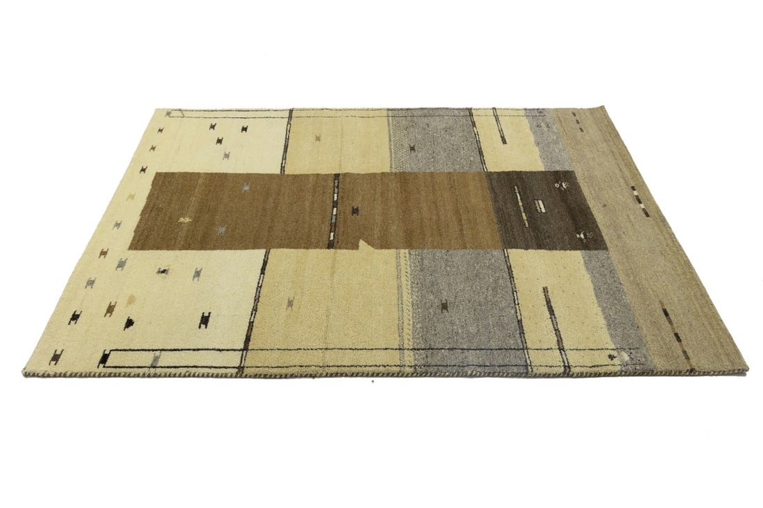 Multicolored Tribal 5'2X7'5 Indo-Gabbeh Oriental Rug - 7