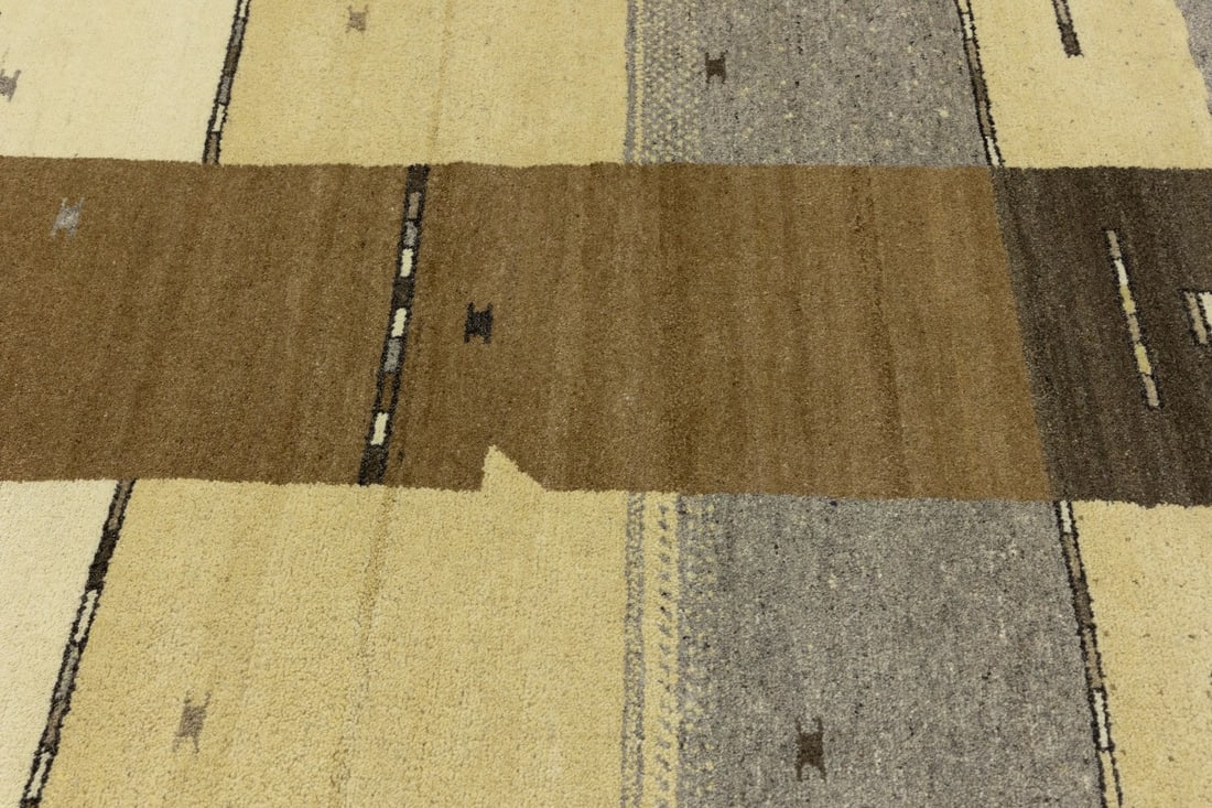 Multicolored Tribal 5'2X7'5 Indo-Gabbeh Oriental Rug - 9