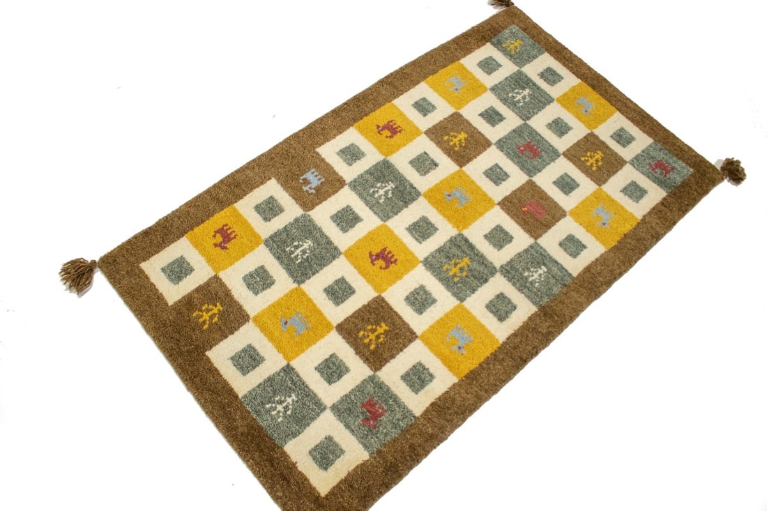 Multicolored Tribal 2X4 Indo-Gabbeh Oriental Rug - 10