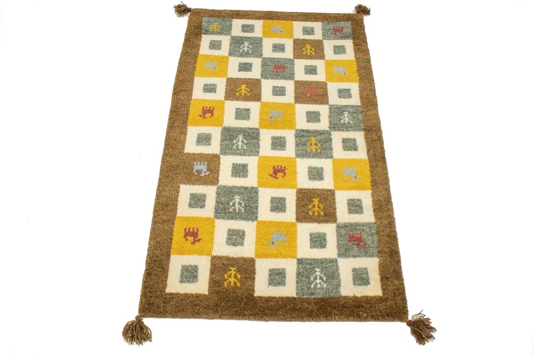 Multicolored Tribal 2X4 Indo-Gabbeh Oriental Rug - 9
