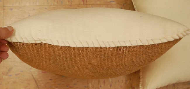 Hand Made antique rug Pillow Cushion Rug 1'3" x 18" - 5
