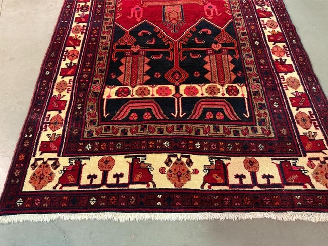 Stunning Persian Hamedan Rug 5x9.7 - 2