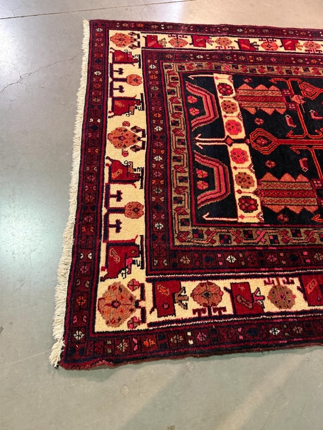 Stunning Persian Hamedan Rug 5x9.7 - 7