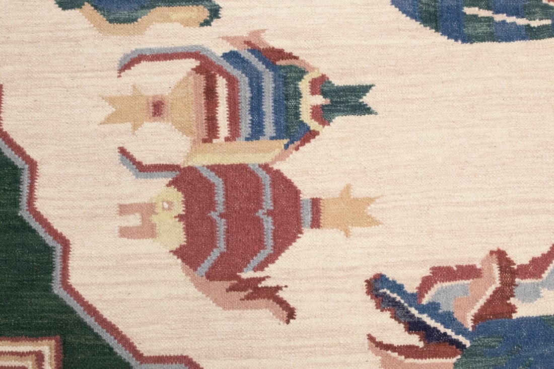 Floral Dhurrie 7X7 Chinese Oriental Round Rug - 10