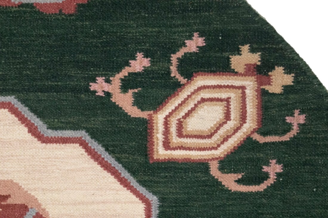 Floral Dhurrie 7X7 Chinese Oriental Round Rug - 12