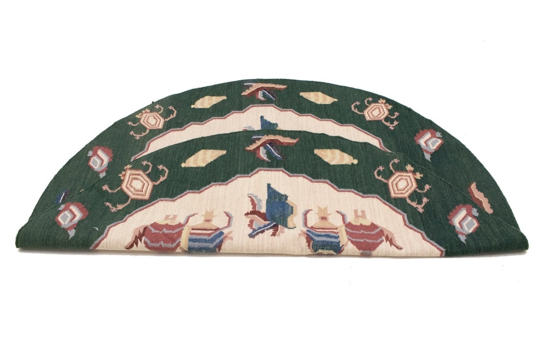 Floral Dhurrie 7X7 Chinese Oriental Round Rug - 15