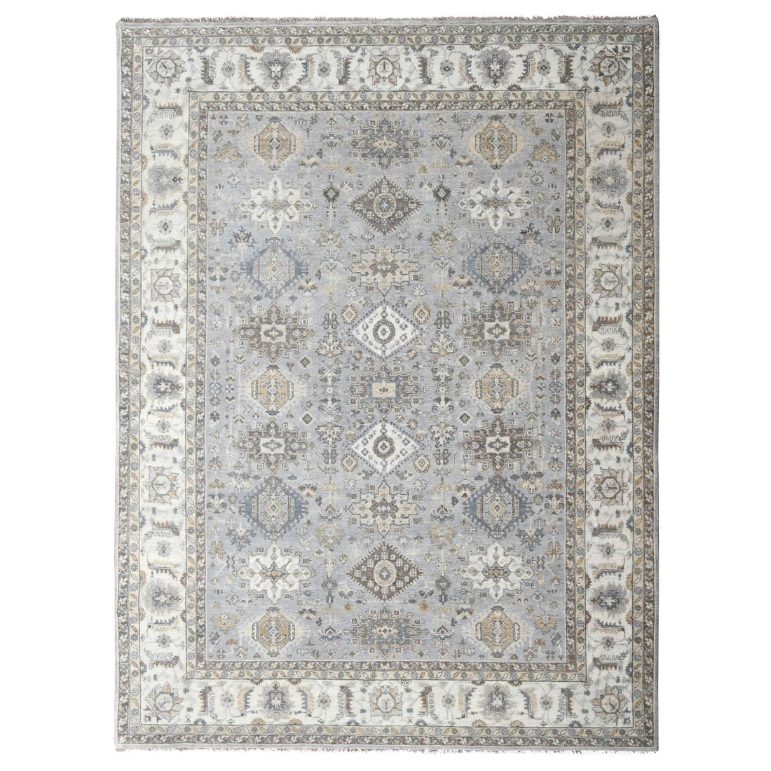 Oxford Gray Hand Knotted Karajeh Design Extra Soft Wool Oriental Rug: Title: Oxford Gray Hand Knotted Karajeh Design Extra Soft Wool Oriental Rug Description:This is a truly genuine one-of-a-kind. It has been Knotted for months and months in the centuries-old weaving cr