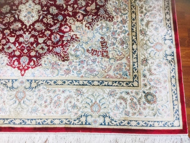 Fine Persian Tabriz design silk rug -4694/58 - 2