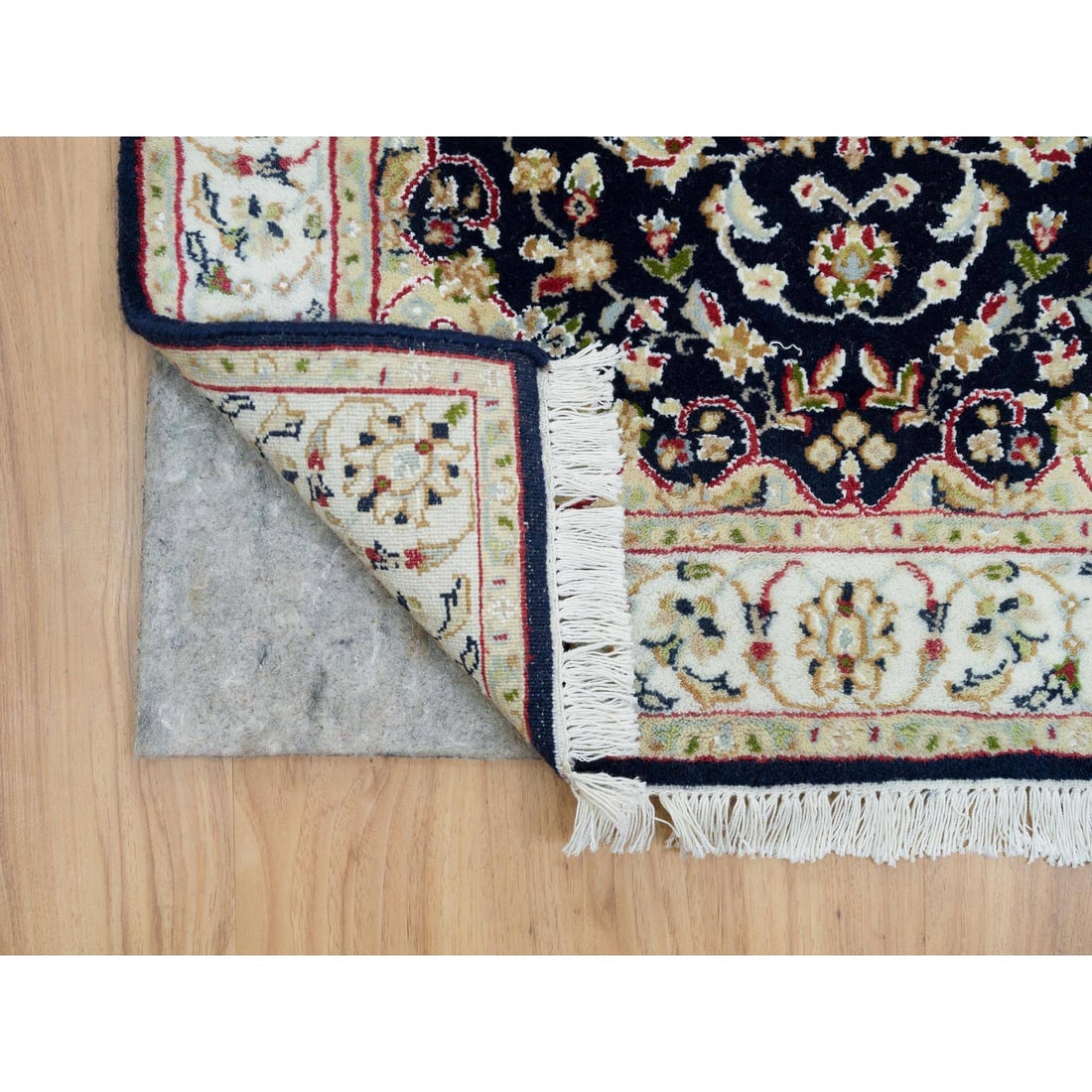 Midnight Blue, Nain Design, 250 KPSI, Wool Hand Knotted XL Runner Rug - 3
