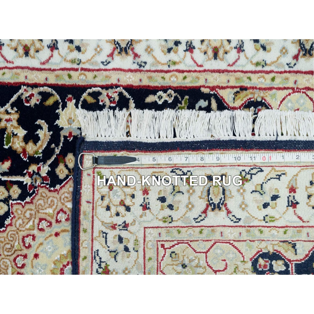Midnight Blue, Nain Design, 250 KPSI, Wool Hand Knotted XL Runner Rug - 8