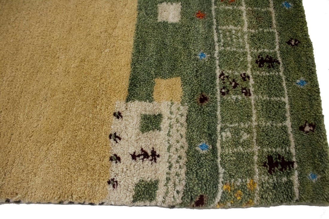 Multicolored Tribal 5X8 Indo-Gabbeh Oriental Rug - 13