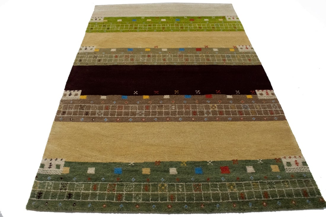 Multicolored Tribal 5X8 Indo-Gabbeh Oriental Rug - 14