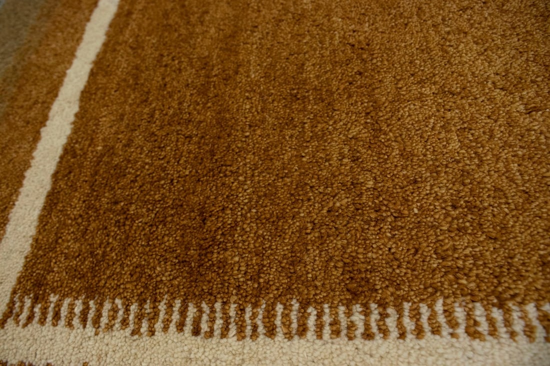 Rust Orange Tribal 4X6 Indo-Gabbeh Oriental Rug - 10