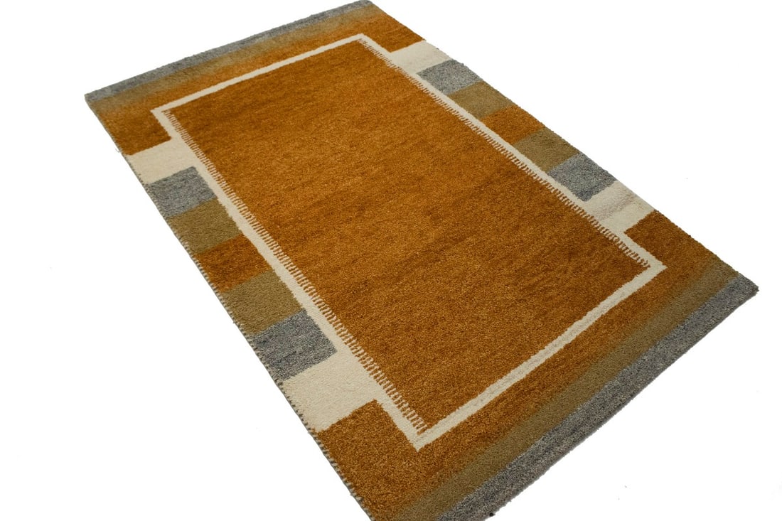 Rust Orange Tribal 4X6 Indo-Gabbeh Oriental Rug - 12