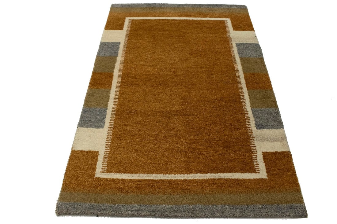 Rust Orange Tribal 4X6 Indo-Gabbeh Oriental Rug - 13