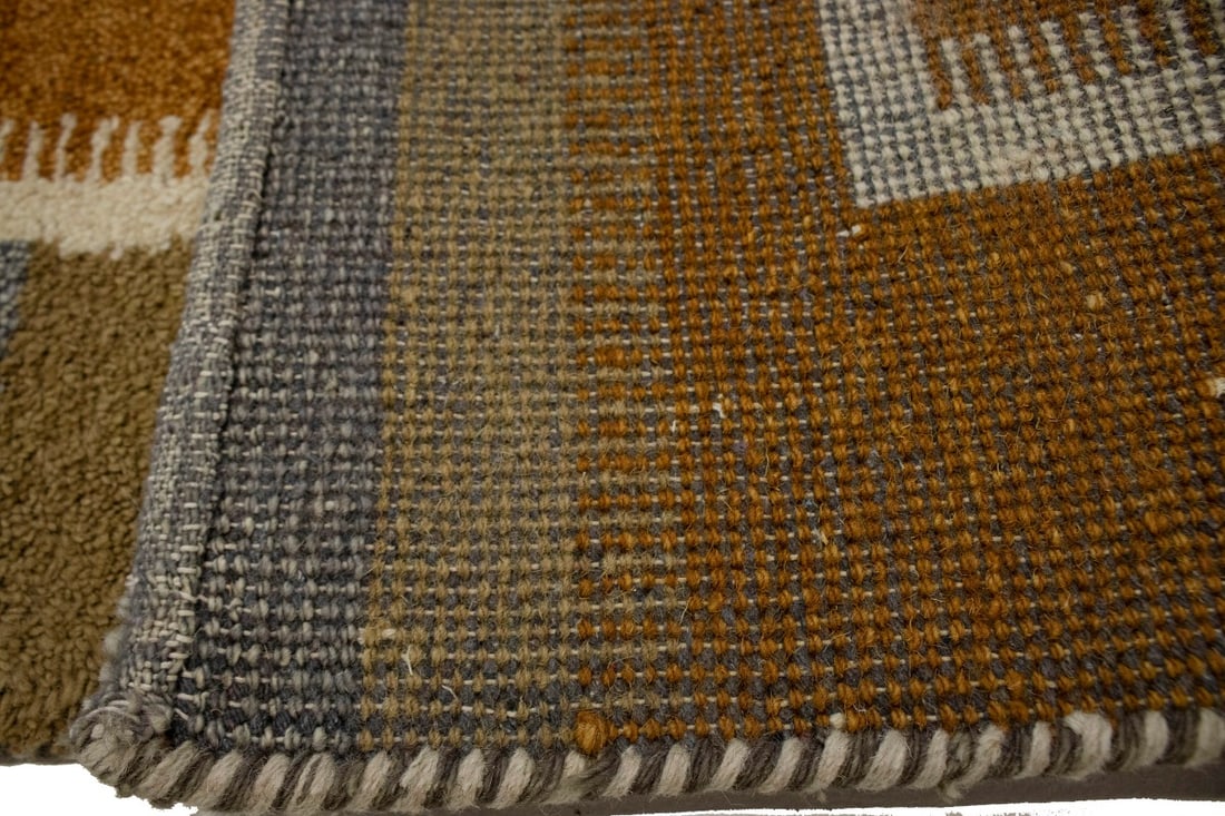 Rust Orange Tribal 4X6 Indo-Gabbeh Oriental Rug - 16