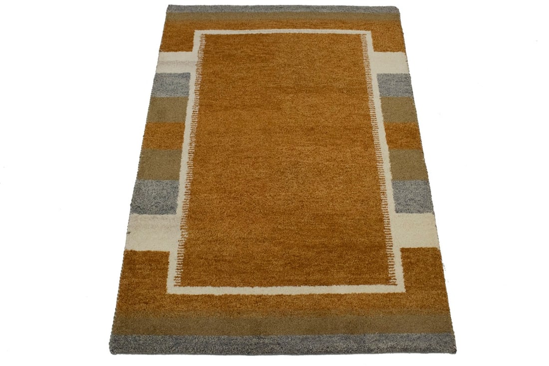 Rust Orange Tribal 4X6 Indo-Gabbeh Oriental Rug - 3