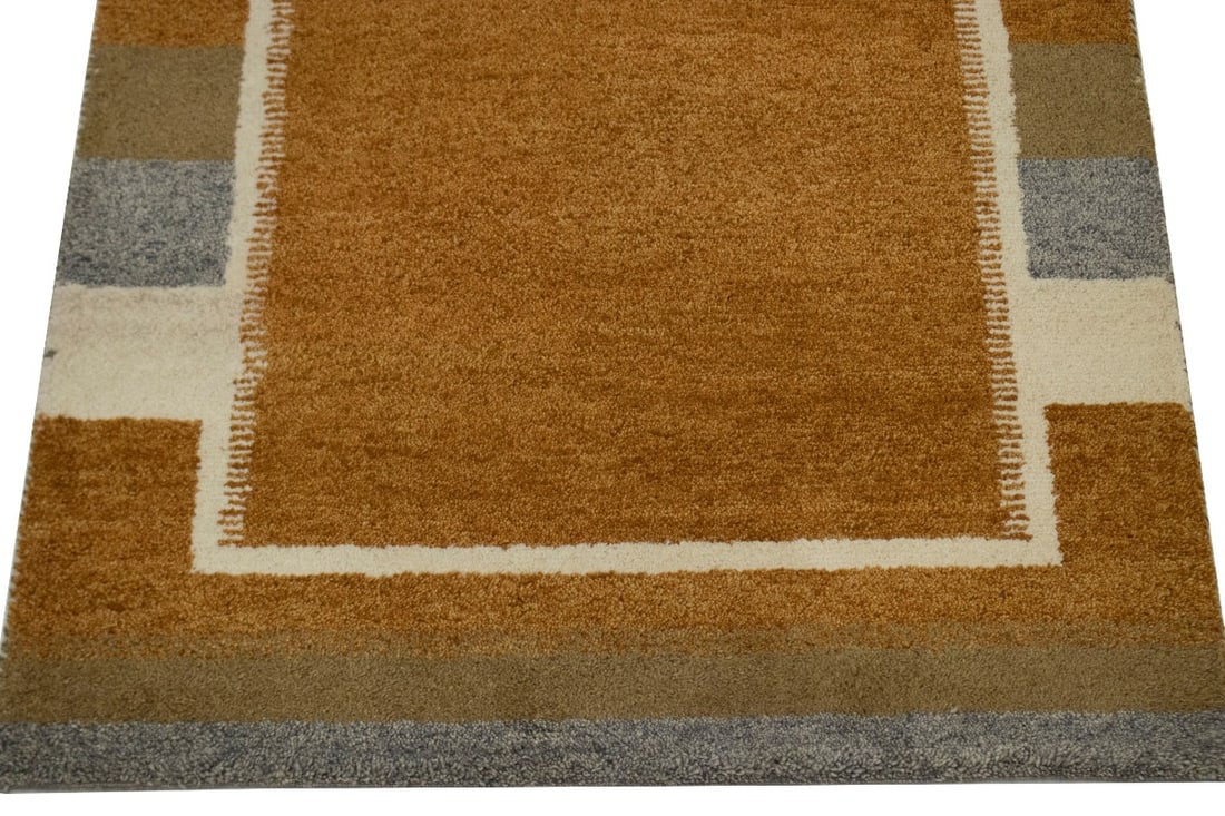 Rust Orange Tribal 4X6 Indo-Gabbeh Oriental Rug - 4