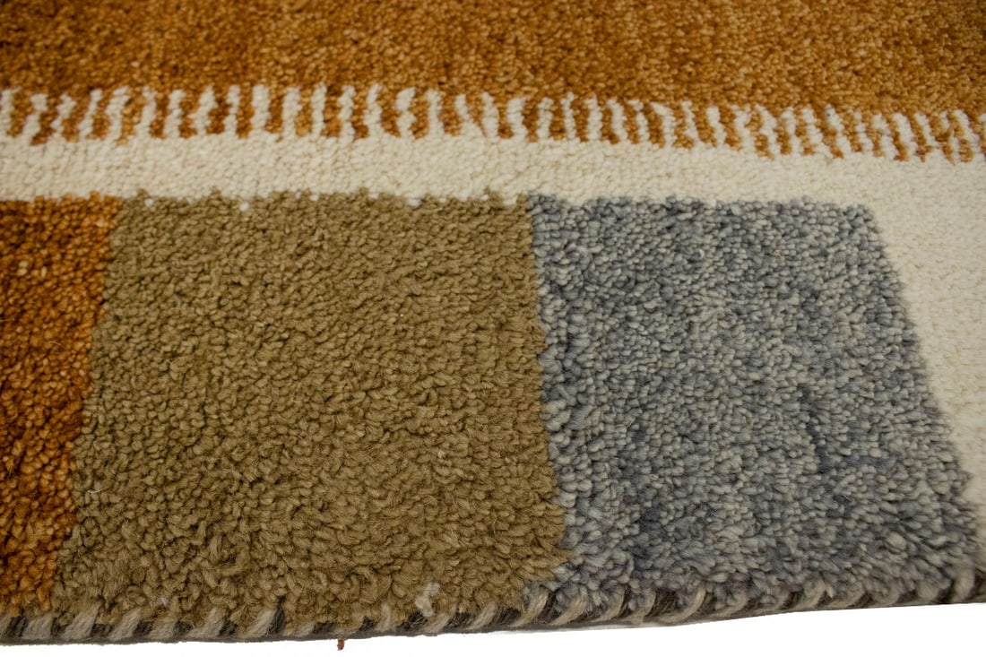 Rust Orange Tribal 4X6 Indo-Gabbeh Oriental Rug - 8