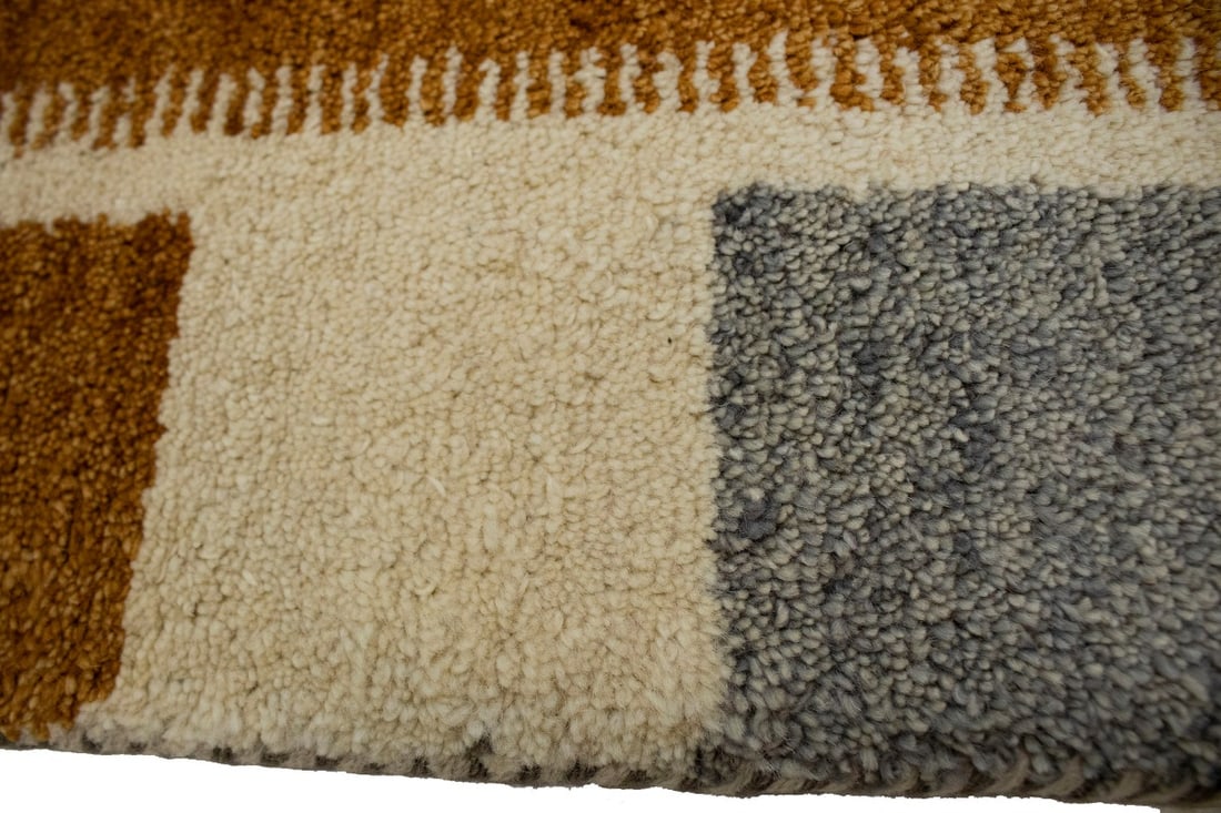 Rust Orange Tribal 4X6 Indo-Gabbeh Oriental Rug - 9