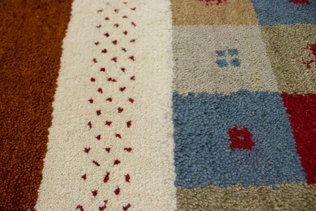 Multicolored Tribal 4X6 Indo-Gabbeh Oriental Rug - 8