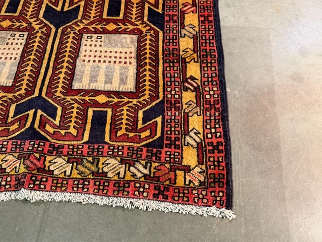 Stunning Persian Hamedan Rug 3.6x9.7 - 6
