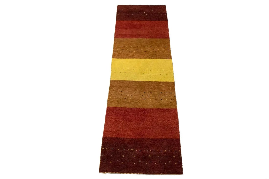 Multicolored Tribal 2'5X8'4 Indo-Gabbeh Oriental Runner Rug - 12