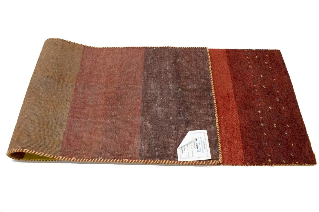 Multicolored Tribal 2'5X8'4 Indo-Gabbeh Oriental Runner Rug - 13