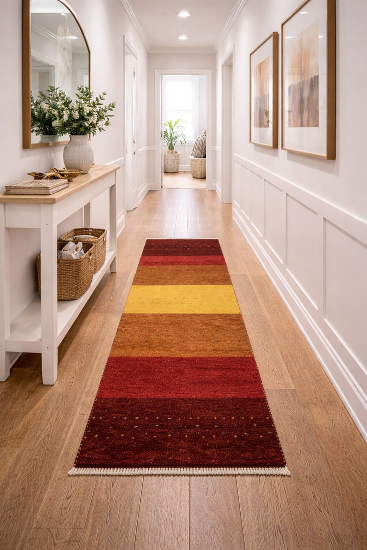 Multicolored Tribal 2'5X8'4 Indo-Gabbeh Oriental Runner Rug - 2