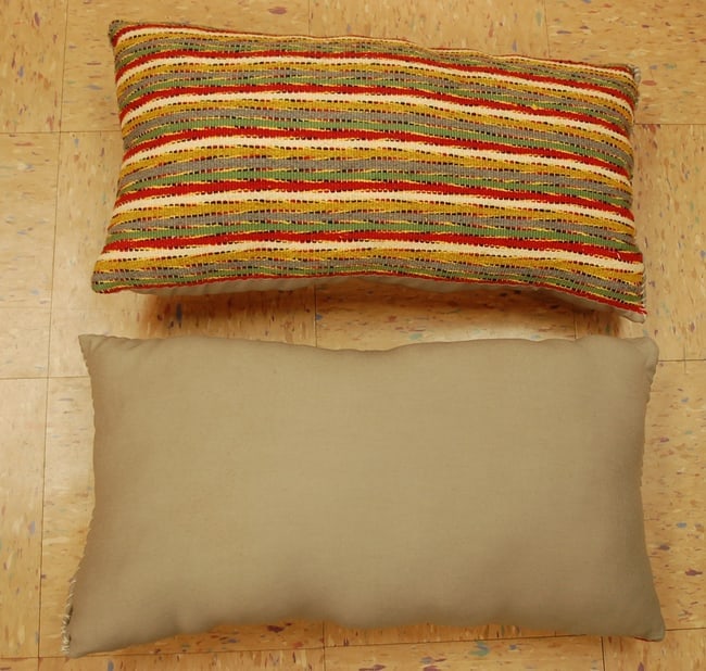 two Hand-Made Pillow Cushion Rug 1'6" x 1' 8" - 4