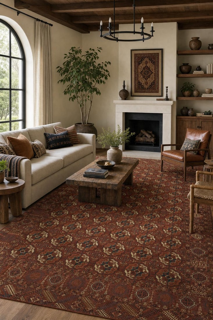 Bokhara Oriental Wool Area Rug 7x11 - 2