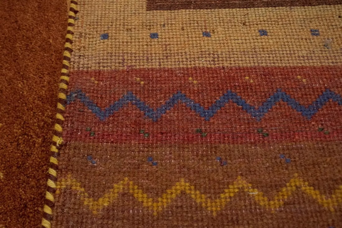 Multicolored Tribal Stripes 7X10 Indo Gabbeh Oriental Rug - 14